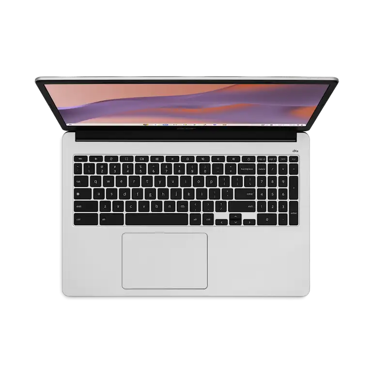 Acer Chromebook 315 magma device top view.