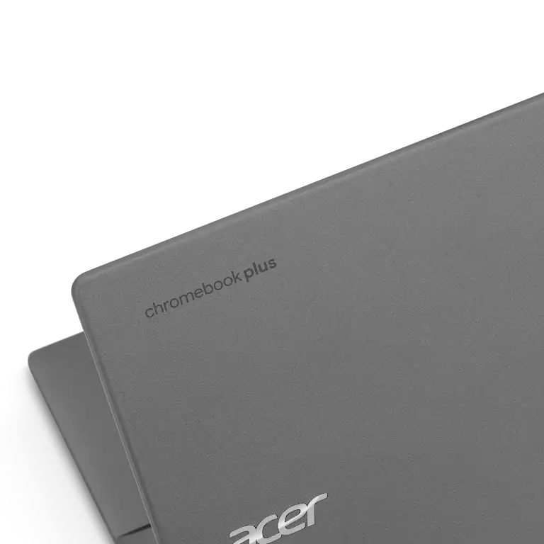 Acer Chromebook Plus 516 device up-close look at the back side.