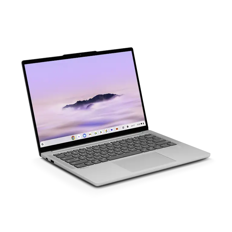 Lenovo Chromebook Plus Gen 10 device left side view.